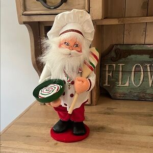 Annalee 15” Chef Santa Wooden Spoon Bowl Christmas Decor